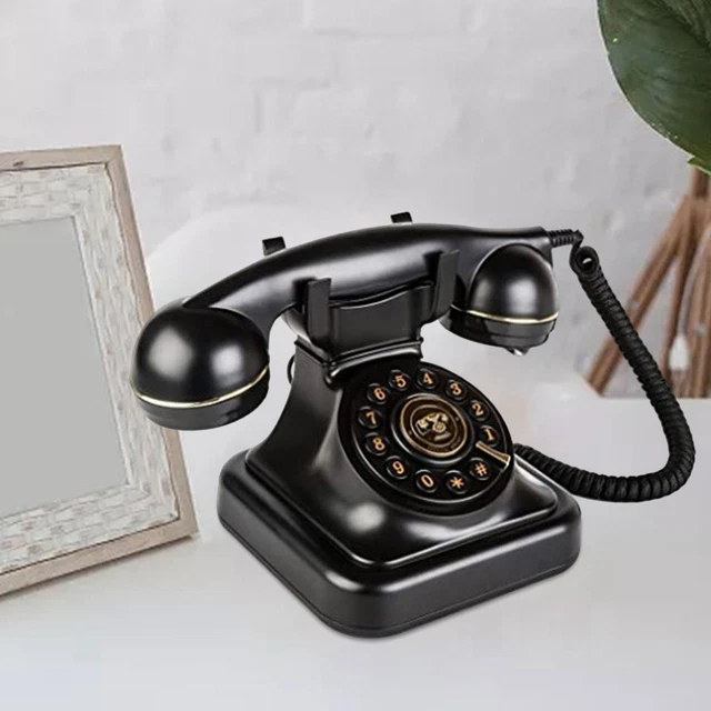 Téléphone filaire vintage Téléphone fixe à l'ancienne pour les décorations
