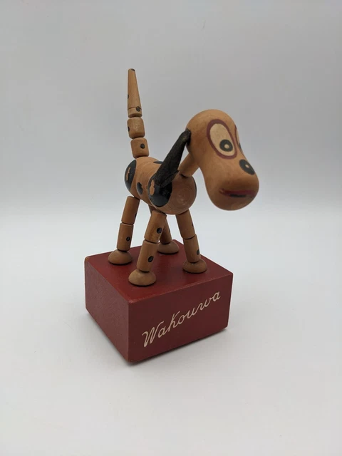 Cochon Articulé En Bois Vintage - Petit Jouet D'occasion Wakouwa
