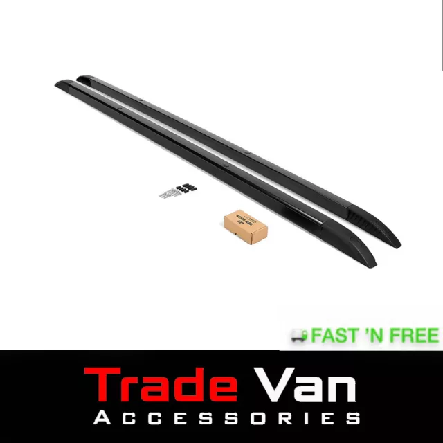 Vw Transporter T5 & T6 Swb Black Tourer Flush Roof Rails Roof Rack 2003 Onwards