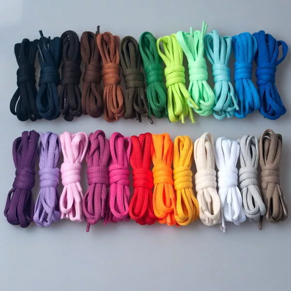 Extra Long 200cm Flat Oval Shoestrings Shoelaces Shoe Lace f. Sneakers 24 Color