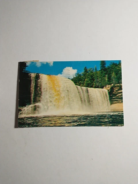 UPPER FALLS OF THE TAHQUAMENON RIVER in Michigan's Upper Peninsula UNP Vtg MI PC