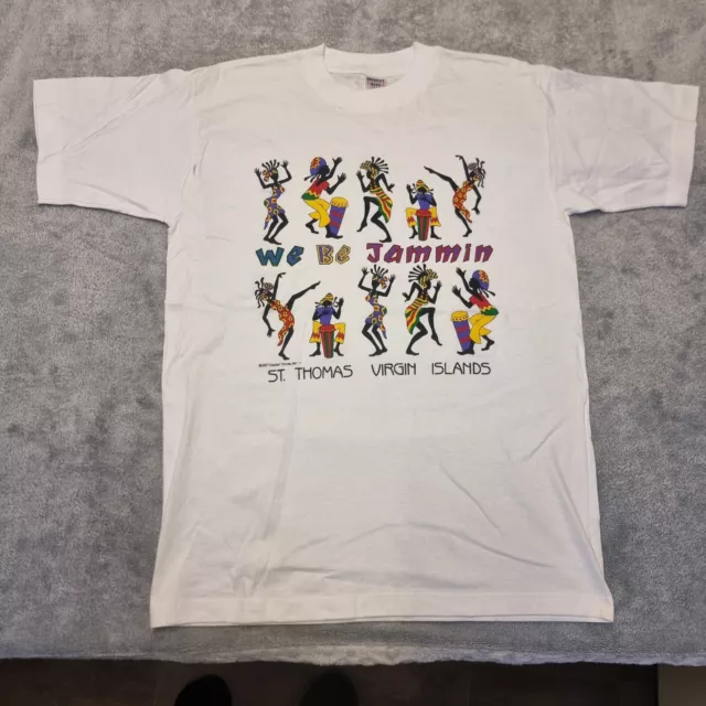 Vintage T-Shirt 1997 Graphic Print "We Be Jammin" Y2K Mens Medium 90’s Caribbean