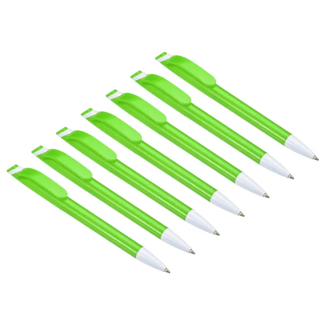7Pcs Rotary Ballpoint Pens Medium Point 1mm Black Ink Plastic Twist Pens Green