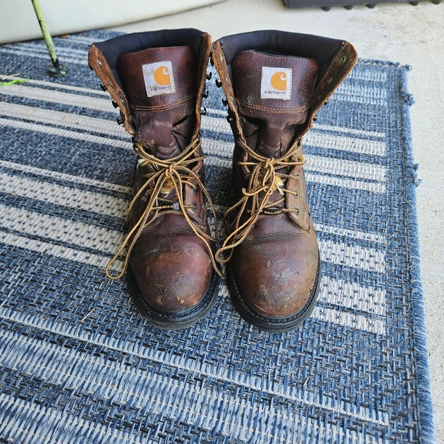 Work Bootrs CARHARTT CMW8239 WATERPROOF Insulated Work Boots Mens 9.5 W Brown ...