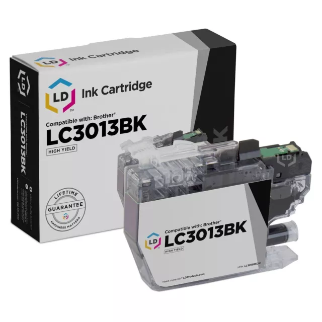 LD Compatible Replacement for Brother LC3013 / LC3013BK High Yield Black Ink