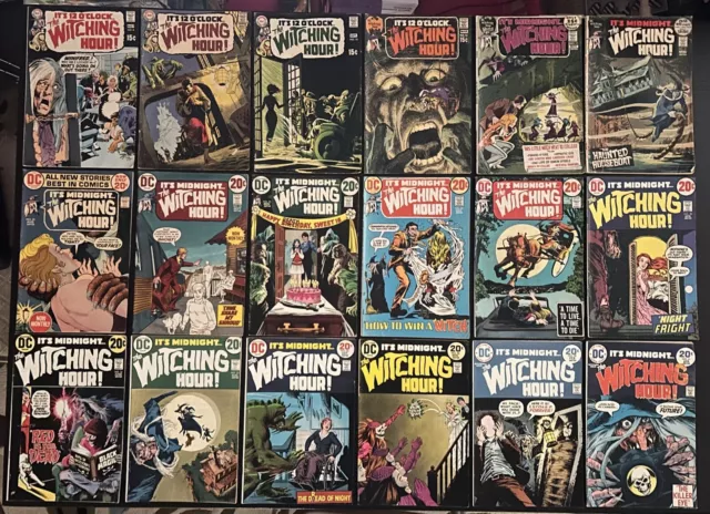 THE WITCHING HOUR, DC, 1970-1978, Lot of 33, Used Condition
