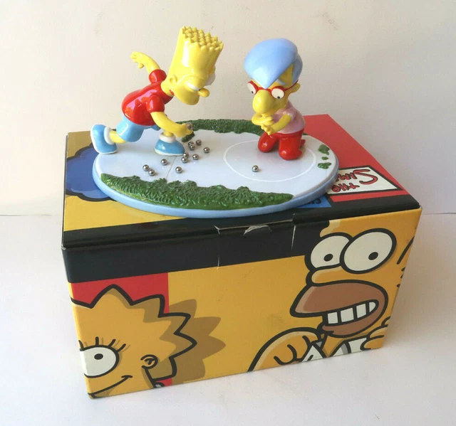 Porcelaine Coalport Collection Bart Simpson jouant aux Billes Etat Neuf 2005
