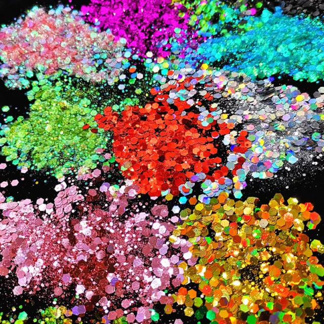 24 Set Chunky Glitter Mix Pot Eye Shadow Nail Face Tattoo Festival Cosmetic Body