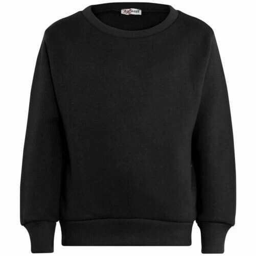 Bambine Bambini Unisex Maglione Tinta Unita Maglione Nero Maniche Lunghe Felpa