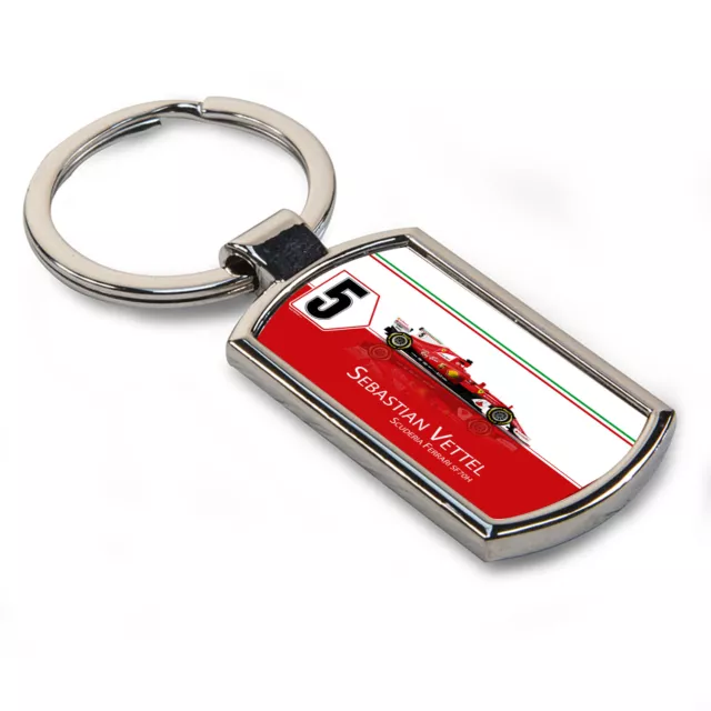 Sebastian Vettel 2017 Ferrari SF70H F1 Keyring - Scuderia GP