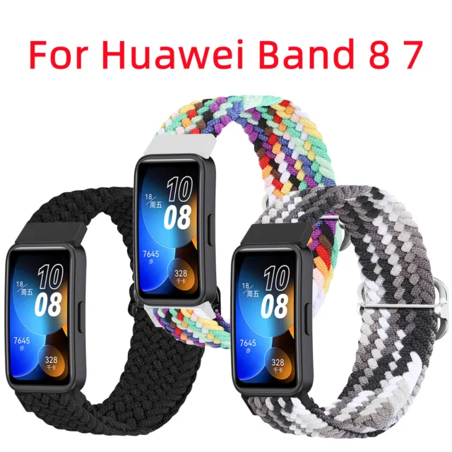 Nylon Fabric Adjustable Loop Elastics Watch Wrist Band Strap For Huawei Band 8 7