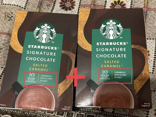 2x Starbucks Signature Salted Caramel Hot Chocolate Powder Sachets 10x20g/ pack