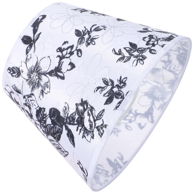 Lámparas de mesa de noche pantalla decoraciones florales protección de jaula para bombillas hierro