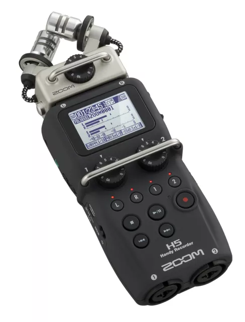 Zoom H5 tragbarer 4-Spur mobiler Recorder herausnehmbaren Kapseln Schwarz GUT