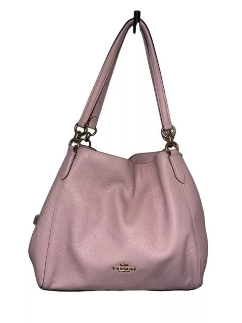 Coach HALLIE Shoulder Bag Blossom Pink Satchel Carryall RARE COLOR NEW