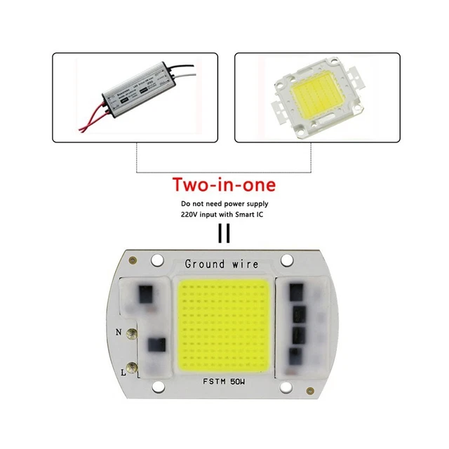 AC Driver Flutlicht LED Chip Smart Modern 180° 220v Eingang Cob Ic 30w 50w Lampe