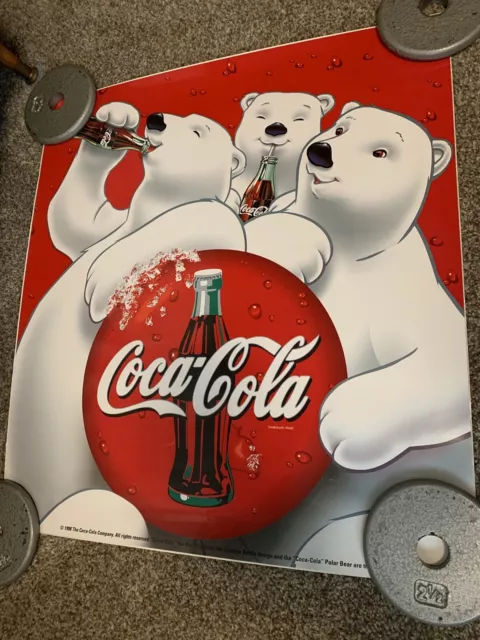 Coca Cola Polar Bear Ice Machine Vintage Decals 1990s Retro