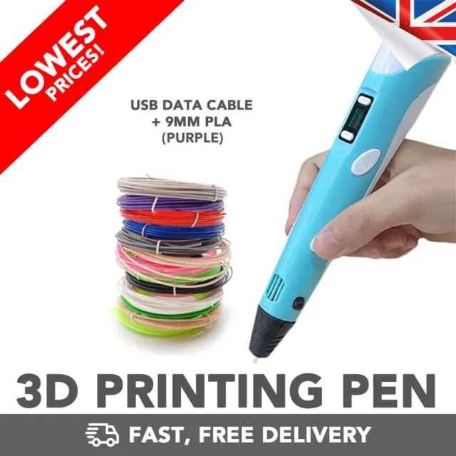 3D Printing Pen Set Doodle Printer Drawing + 10m PLA Filament. Gift For Kids!