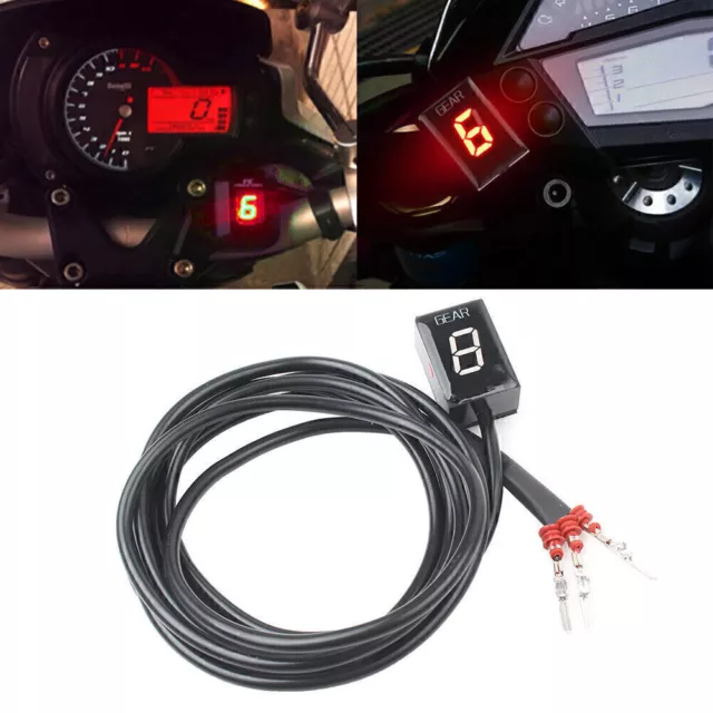 6-Speed Gear LED Indicator Light Displayer Red For Suzuki V-Strom DL650 DL1000