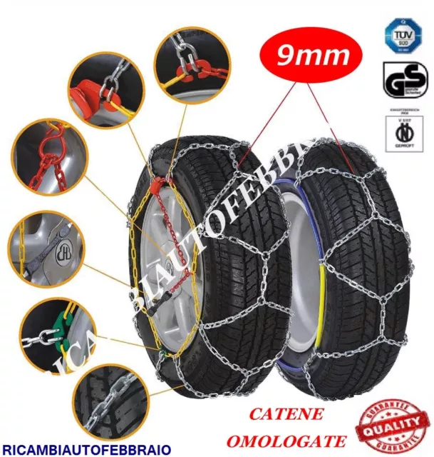 CATENE DA NEVE 9MM 215/60 R17 JEEP RENEGADE Gelandewagen geschlossen  [01/2014->] EUR 44,99 - PicClick IT