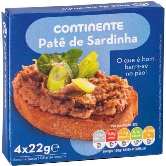 Autentico Patè di Sardine Portoghesi - Realizzato con Sardine Fresche - 88g...