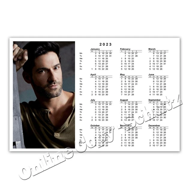 TOM ELLIS AKA Lucifer + Pocket Calendar 2023 [K5] Calendar 3.15 PicClick