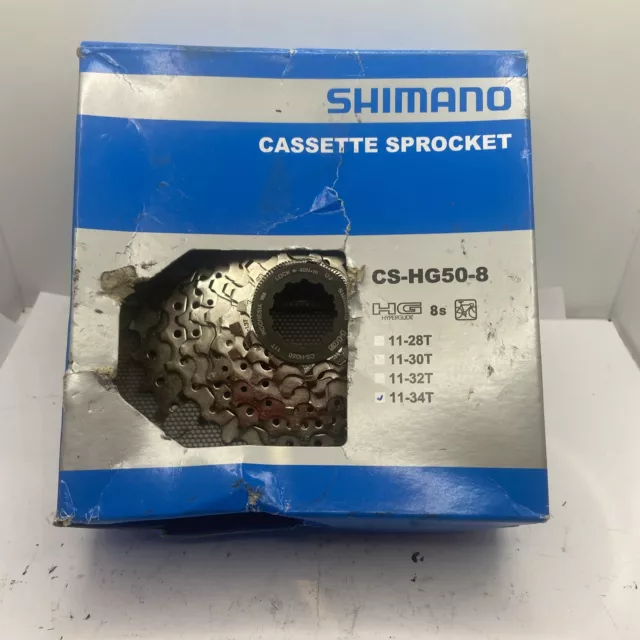 Shimano  CS-HG50-8 cassette   8 speed 11-34 road race bike #6