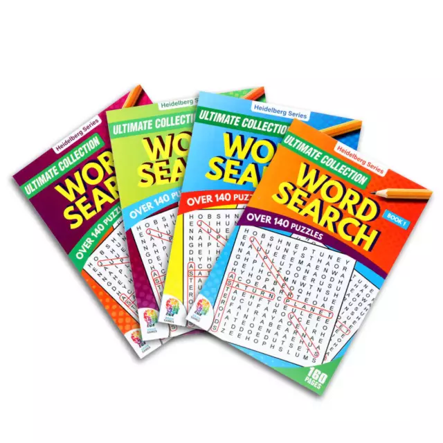 Office Central 4PCE Word Search Books Hundreds Of Fun Puzzles Large Print