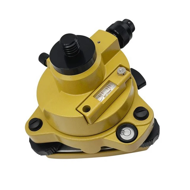 Nuovissimo strumento portatore GPS giallo base girevole adattatore fisso per set di prismi 1 pz