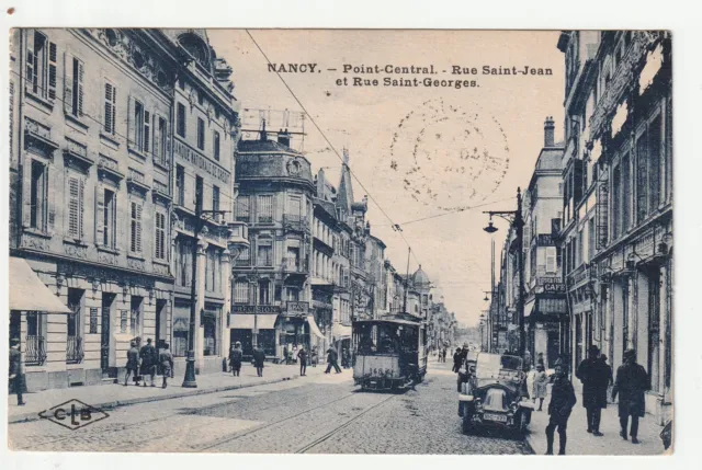 NANCY - Meurthe & Moselle - CPA 54 - rue St Jean - tram and car