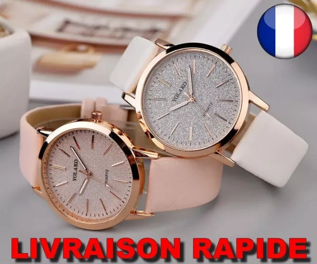 Reloj de cuarzo Pulsera de cuero Joyería de moda de lujo para mujer...