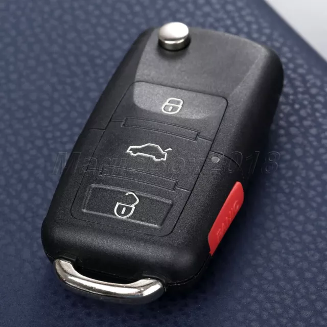 Flip Remote Key Case Shell For  BEETLE JETTA PASSAT GOLF Rabbit MK4 MK5 R32 CC