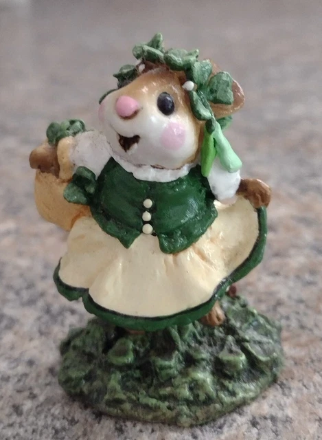 Wee Forest Folk St Patricks Day Colleen O'Green Irish Clover 1990 Signed AP MINT Wee Forest Folk St Patricks Day Colleen O'Green Irish Clover 1990 Signed AP MINT