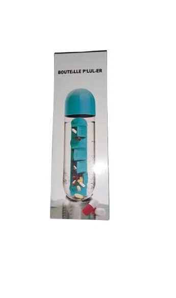 Pastillero botella 7 compartimentos medicamentos complementos alimenticios...