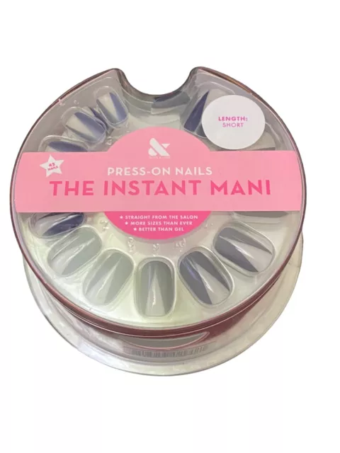 Olive & June The Instant Mani PressOn Nails Black & White Colorblock Short 42 Ct