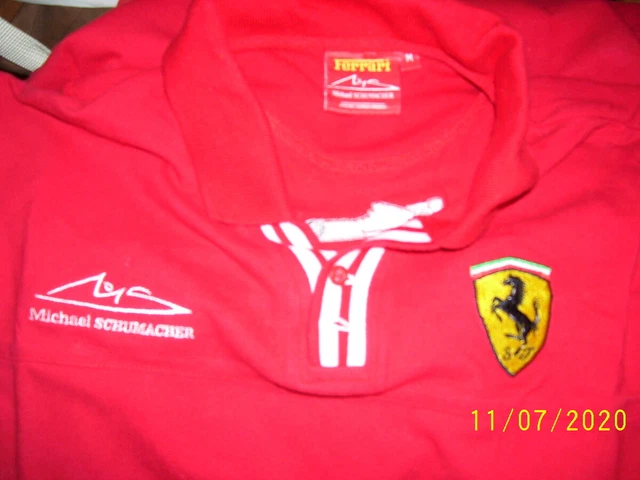 T-shirt Vintage Années 90 Michael Schumacher Formule 1 - Couleur Rouge, Taille L