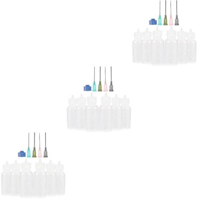 3 ensembles bouteilles de colle réutilisables bouteilles d'applications