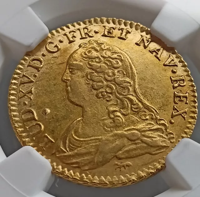 Monnaie Or, Louis d'or aux lunettes, 1736 A, Paris, NGC, MS 61