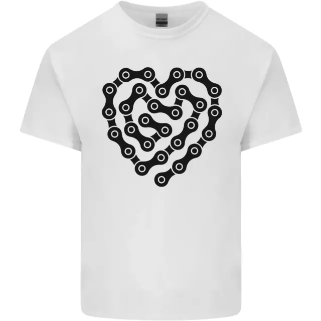 Coeur Vélo Chaîne Cyclisme Motard Moto Homme Coton T-Shirt