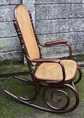 Very Rare Thonet Adults  Bentwood Rocking Armchair 2