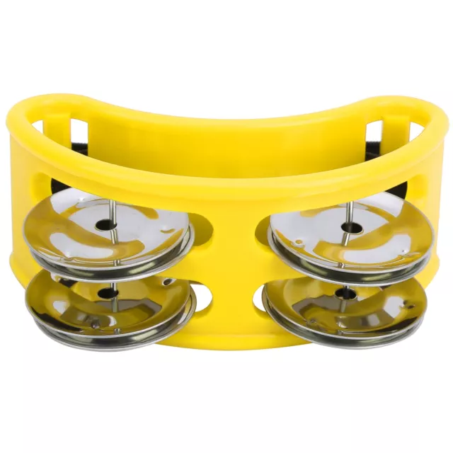 (Jaune) Elliptique Tambourin Percussion Jingle Foot Bell Cajon Box Drum