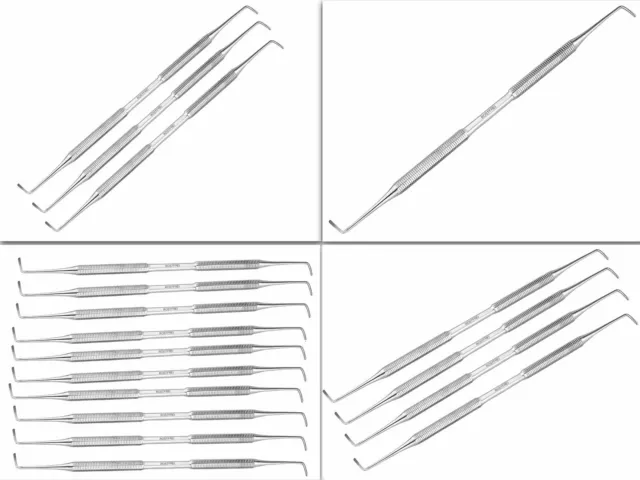 Profi Eckenheber Nagelheber Doppelinstrument Sonde Enden-Länge 8 mm - 2 mm breit