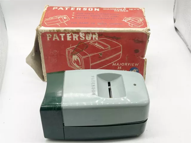 VINTAGE PATERSON MAJORVIEW 35 OLD 35mm SLIDE VIEWER PROJECTOR SCREEN