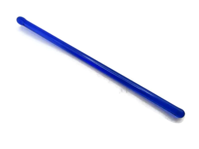 Blue Glass Drink Stir Vintage Swizzle Stick Nice Color