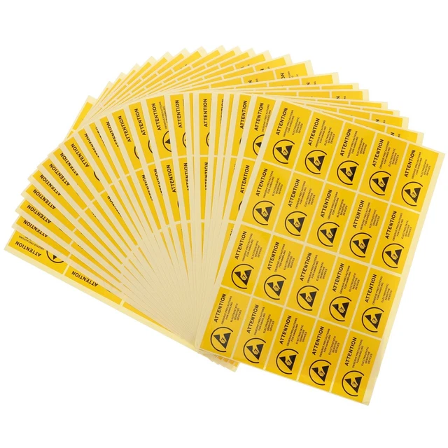 450 PCS DEVICE Sticker Electrical Warning Stickers Safety Tape Static ...