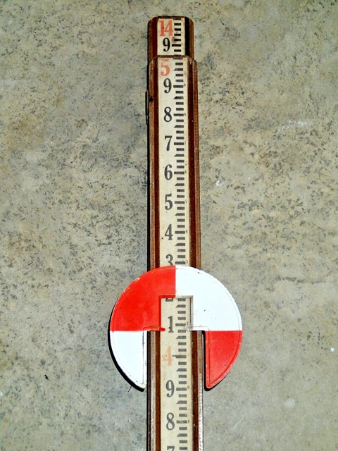 David White Wooden Transit Grade Rod Stick Story Pole Leveling Stick Model 7690