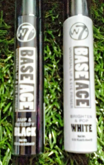 W7 BASE ACE Primer universale labbra e occhi duo bianco e nero ideale per Halloween