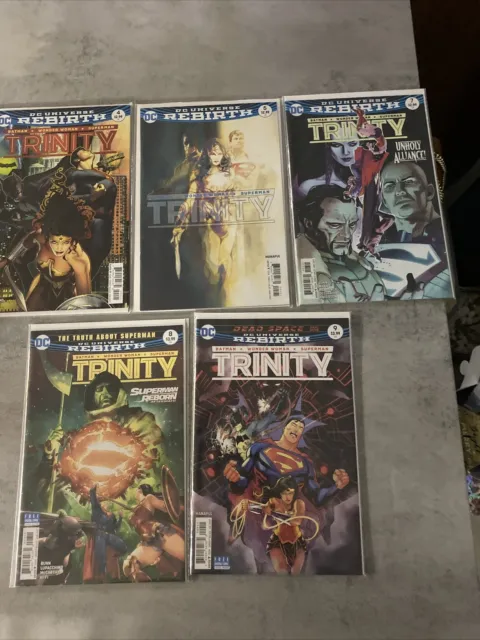 Dc Comics Trinity Rebirth Issues 4,5,7,8,9 Run Lot Bundle Batman Superman Wonder