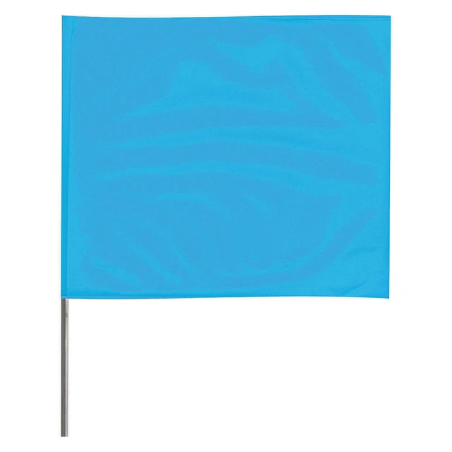 GRAINGER APPROVED 4536BG-200 Marking Flag, 36", Glo Blue,PVC,PK100