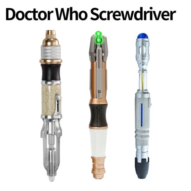 Doctor Who 14th 12th 10th Sonic Screwdriver with LED Light Sound Toys Kids Gifts